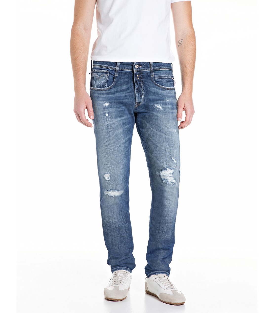 スリムフィットANBASS Aged10 オーガニックコットンパワーストレッチデニム